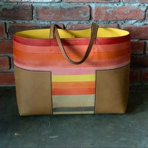 Tory Burch Multicolored Striped Tote